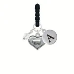 Heart with Megaphone Initial Phone Candy Charm mobile phone charm strap