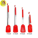 Heat Resistant Food Grade Kitchen Spatula Tongs Stainless Steel Nylon BBQ Tongs for Utensils