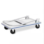 Heavy Duty Portable Folding Four-Wheel Platform Hand Truck Aluminum Alloy Cart Trolley 200kg 440lbs GS Certificated