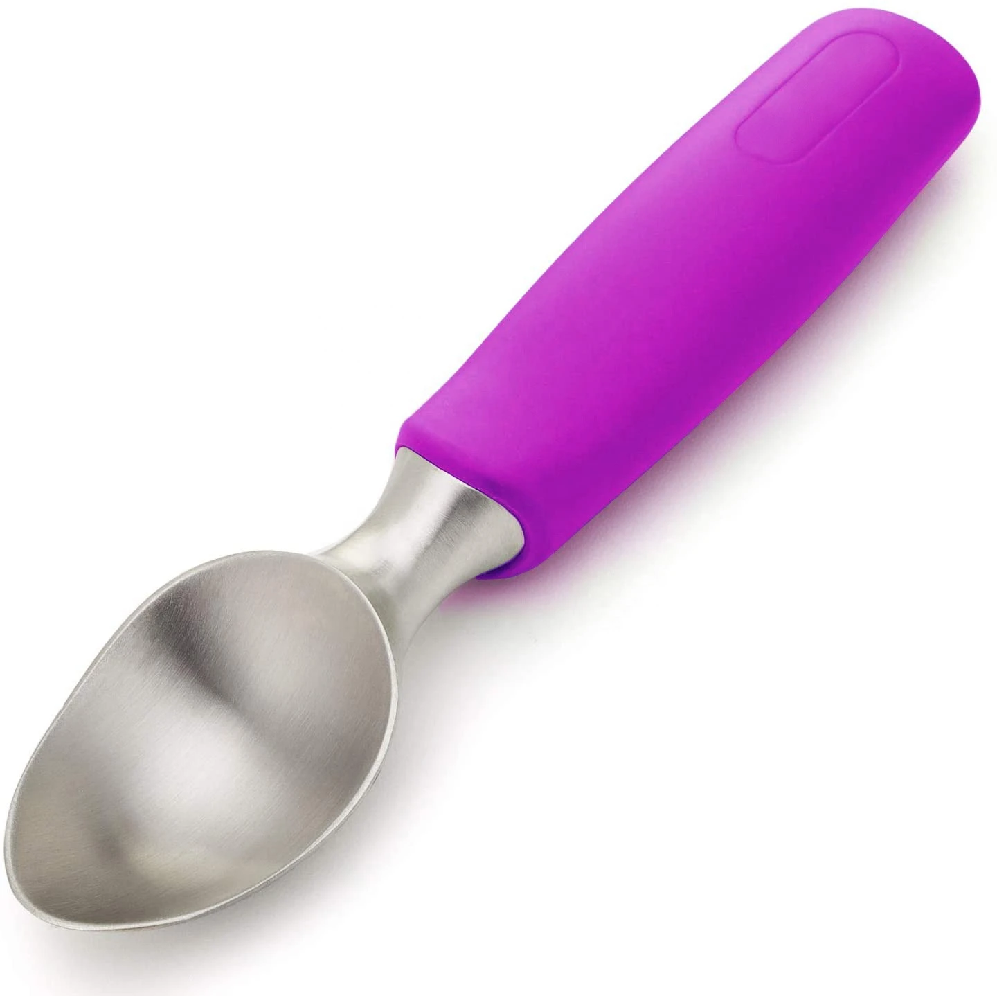 Heavy Duty Stainless Steel Ice Cream Scoop With Non-Slip Rubber Grip