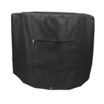 Heavy Duty Waterproof Black Outdoor BBQ Gas Grill Cover with Large Tool Pocket