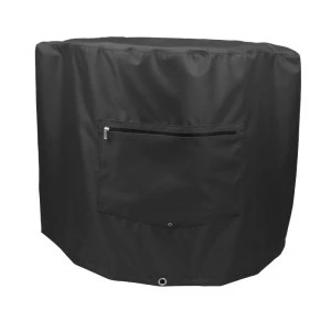 Heavy Duty Waterproof Black Outdoor BBQ Gas Grill Cover with Large Tool Pocket