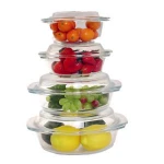 High borosilicate glass casserole heat resistant glass pot for microwave