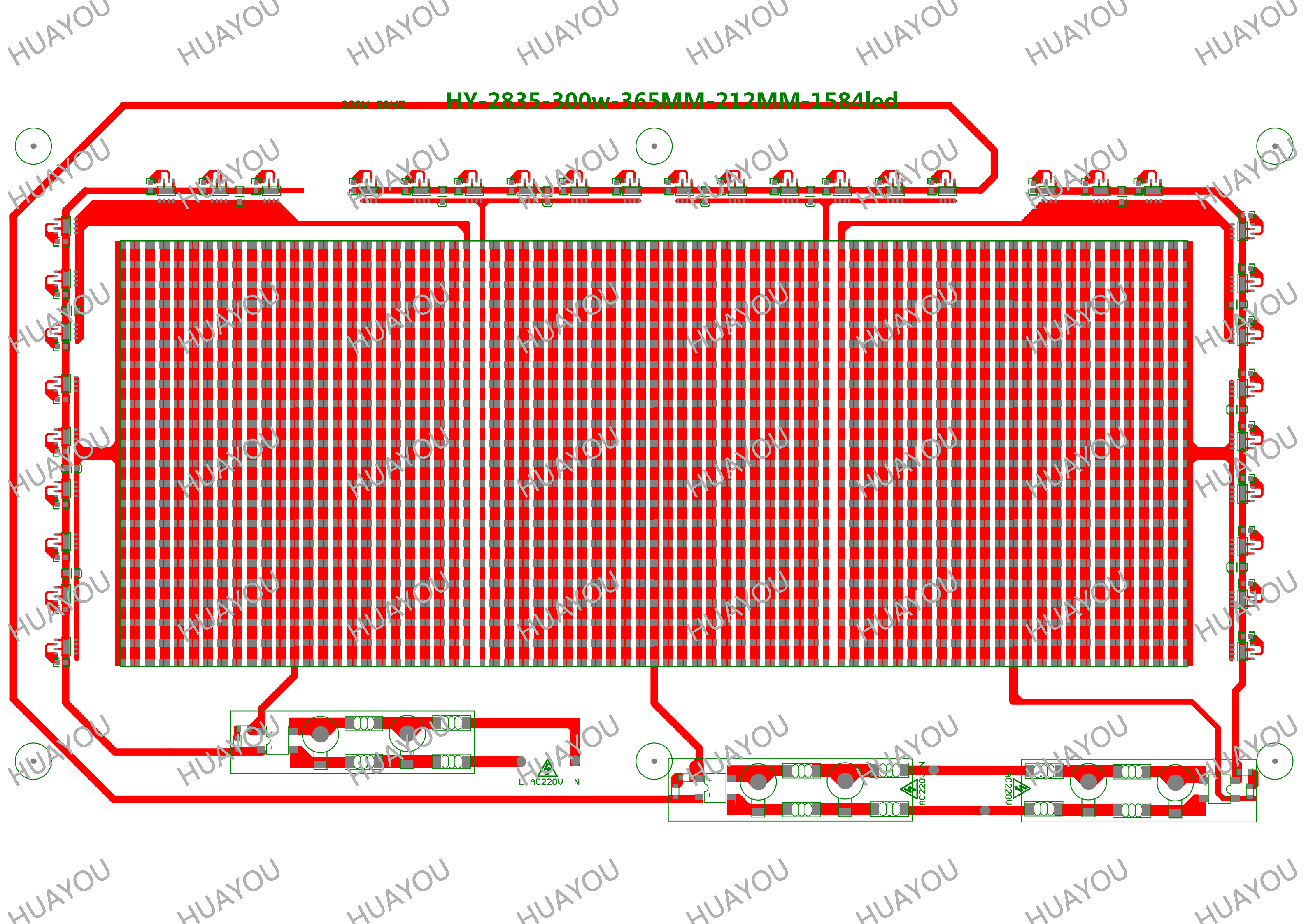 Buy High Power Ac 300w Driverless Pcb Smd 2835 Flood Street Light Dob ...