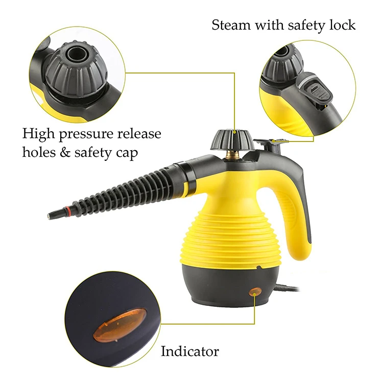 High pressure portable handheld professional vacuum steam cleaner