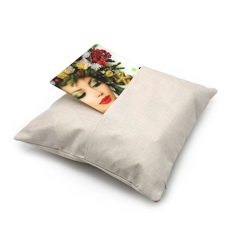 High Quality 265gsm Sublimation Printable Blank Linen Pocket Pillow Warm Pocket Pillowcase Book Pillows