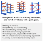 High Quality Customized Warehouse Selective Pallet Rack Competitive Price Steel Plate Cantilever Racking Systems