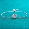 High Quality Designer Fashion Moon Star S925 Sterling Silver Women Men Couple Bracelet Jewelry