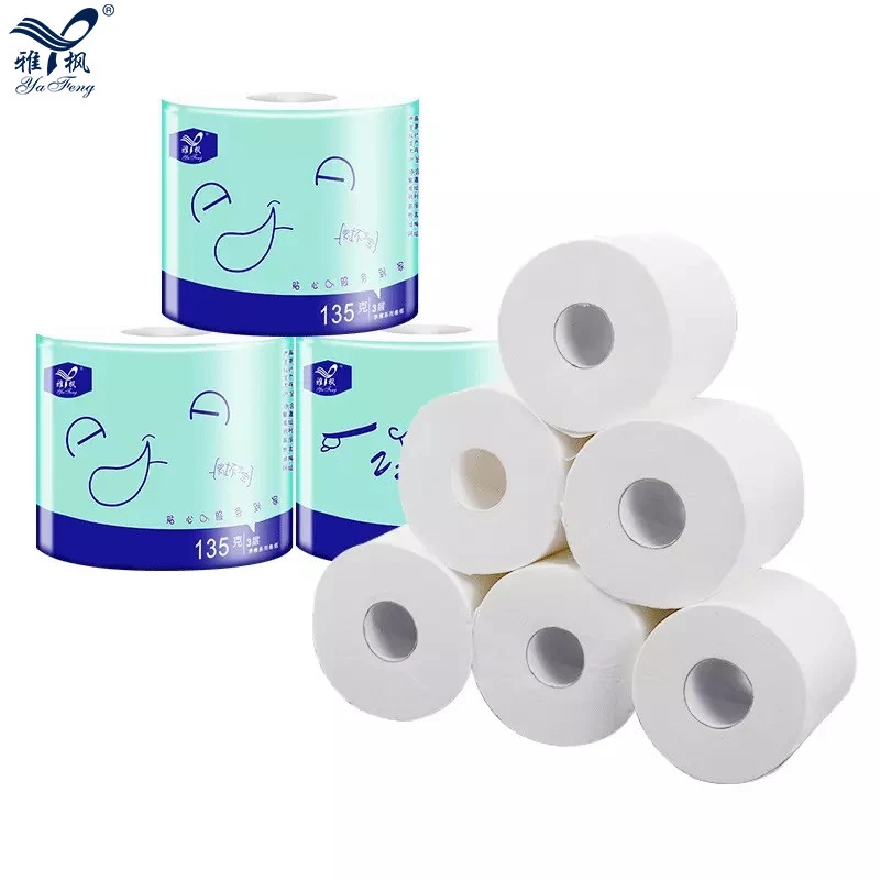 High Quality ECO-Friendly Comfortable 3 Ply Rolls Wholesale Price Tissue Toilet Paper Roll