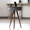 High quality modern smart home portable audio wood wireless mobile phone charger speaker table smart coffee table