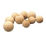 High Quality Natural Wooden Hexagon Beads Solid Geometric Teething Beads