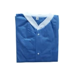 High Quality Wholesale Manufacturer Custom Blue SMS Disposable Medical Lab Coat for Men Doctor Hospital Uniforms