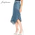 Import High waist girl flare skirt irregular hem skirt long denim skirt from China