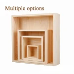 Home decor handmade wood craft pine unfinished sliding lid wooden boxes