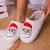 Import Home winter warm Plush anti slip Christmas fuzzy cozzy Various styles for Christmas slide slippers for man and women from China