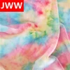 Hot Sale 100 Polyester Tie Dye PV Velvet Plush Fabric Soft Toys Rabbit Short Pile Fur Fabric