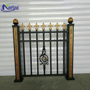Hot sale home decoration metal fence wrought cast iron fence