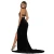 Import Hot Sale Ladies Perspective Lace Halter Court Train Evening Dress from China
