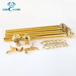 hot sale plastic gold plating 28mm curtain rod end finalizes