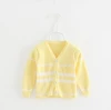 Hot sale Simple style 100% cotton newborn baby cardigan sweater baby knitted sweater