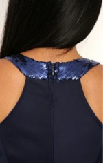 Hot Sale Sleeveless Short Front and Long Back Homecoming Dress Women Chiffon Long Dress