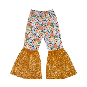 Hot Sale Spring Autumn Girl Ruffle Bottom Bell Pants