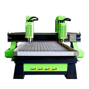 Hot sale!wood router machine!1500*3000mm woodworking area table wood cnc router Double  Head Mach3 dsp cnc controller cnc router