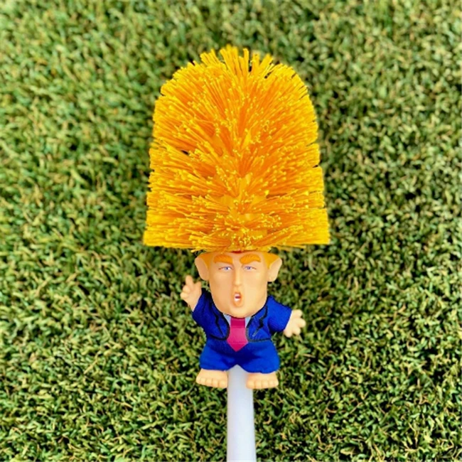 hot sell High Quality Easy Clean WC Cleaning Brush Donald Trump Toilet Bowl Brush Funny Gag Gift For Sale