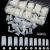 Hot selling 500 pieces/box of exquisite acrylic artificial nails French fashion transparent natural color nail art tips