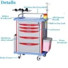Hot Selling ABS Medical Emergency Trolley Medical Trolley with Five Drawers