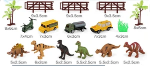 Hot selling Dinosaur transport car carrier truck toy with mini plastic dinosaurs
