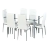 Hot Selling Modern Design Home Dinning Table Set/Dining Room Furniture/Glass Dining Table 6 chairs