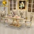 Import Hotel furniture dining room sets dining table and chairs metal glass tables made in China DT006 from China