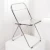 Import hotel plastic  ins transparent makeup manicure backrest crystal folding acrylic dining chair from China