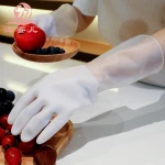 Housekeeping Gloves Latex Plastic Washing Clothes Kitchen Clean and Durable Household Dishwashing Gloves Non-slip Rubber PVC