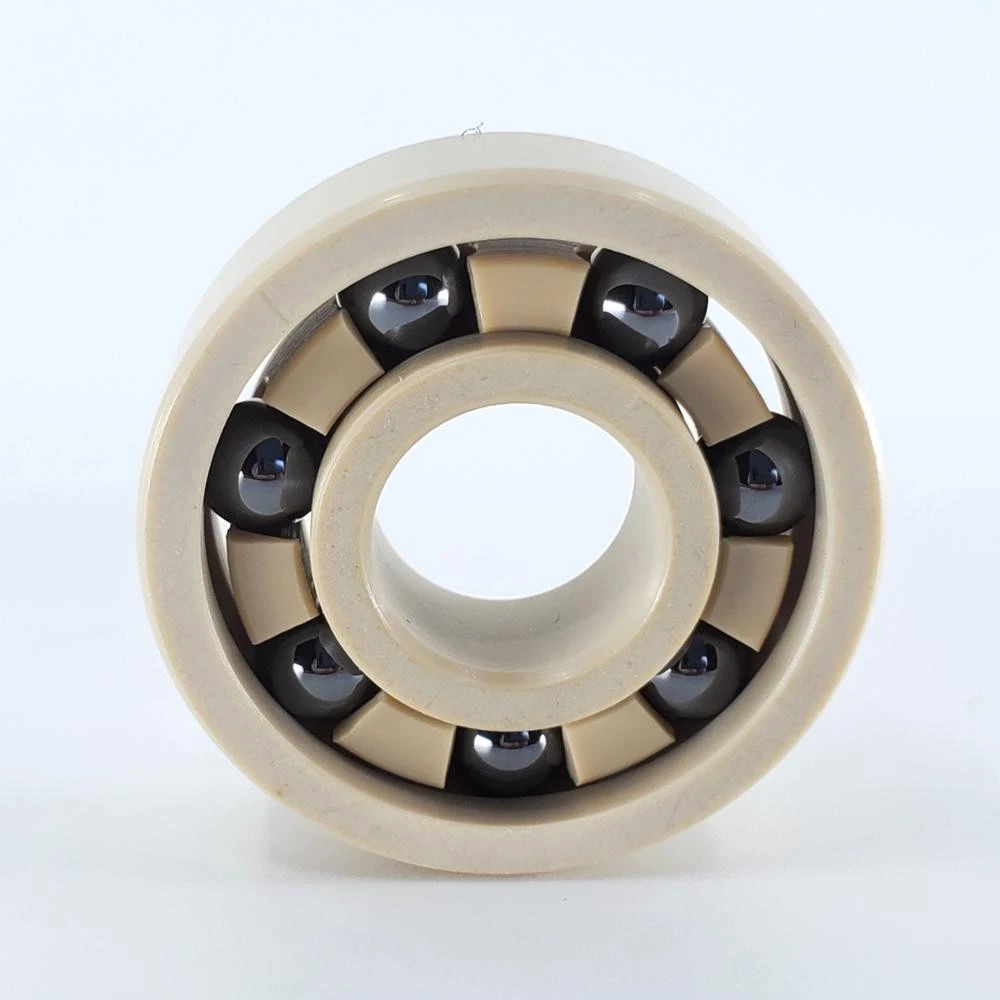 Hybrid Ceramic Skateboard Ball Bearing 6000 10x26X8 with Nylon Rings and Cage and Si3N4 Ceramic Balls