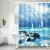 Import i@home Sea seagull sailboat 3d digital print waterproof polyester shower curtain bathroom from China