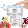 In stock electric food-grade baby food chopper USB rechargeable 250ml portable cordless mini electric garlic chopper machine
