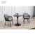 Import In stock outdoor aluminium plastic rope bistro set restaurant table with chair dining set from China