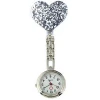 In stock silver bling bling nurse clip watch with three hand quartz hot sale in UK market