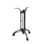 Import Industrial Black  Pedestal Design Black  Pedestal chrome pedestal  Cast Iron  nature travertine top  Dining Metal Table leg from China