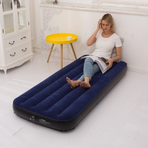 Inflatable single bed outdoor collapsible sofa bed car inflatable flocking bed office nap inflatable mattress