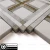 Import interior luxury design water jet rhombus white marble and brass mosaic from China