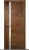 Import Interior Modern sketch Face North American Walnut Veneer Flush Wood Door With Frosted Glass Insert from China
