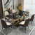 Import italian high end dining room furniture stainless steel dinning table 6 chairs sets from China
