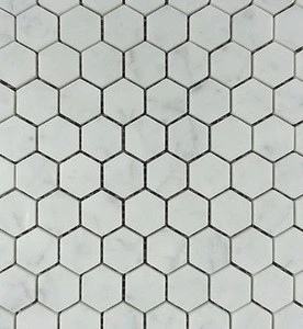 italy marble carrara white companies 25mm hexagon mosaic tile