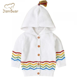 Jambear Kidding Cotton Baby Knitted Sweater Button Sweater Fashional Factory OEM Stylish Knit for Autumn Coarse Wool Formal