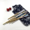 Japanese Stainless Metal Steel Square Chopsticks