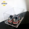 JINBAO Custom clear acrylic slatwall shoe display shelf tabletop acrylic shoe box with display