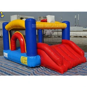 Kid inflatable jumping bounce house with basketball hoop
